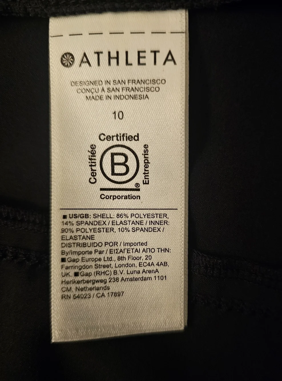 Athleta weekender black
